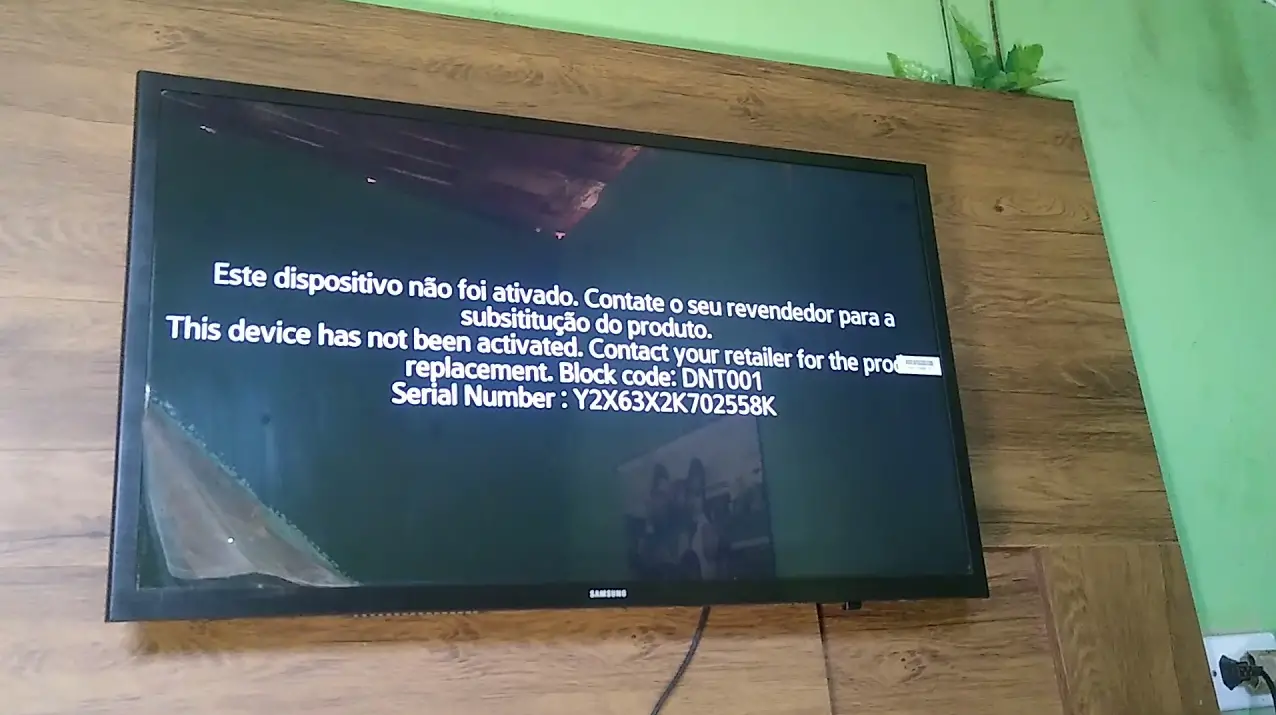 DNT001 Samsung TV Error