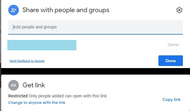 how to share a google doc via link