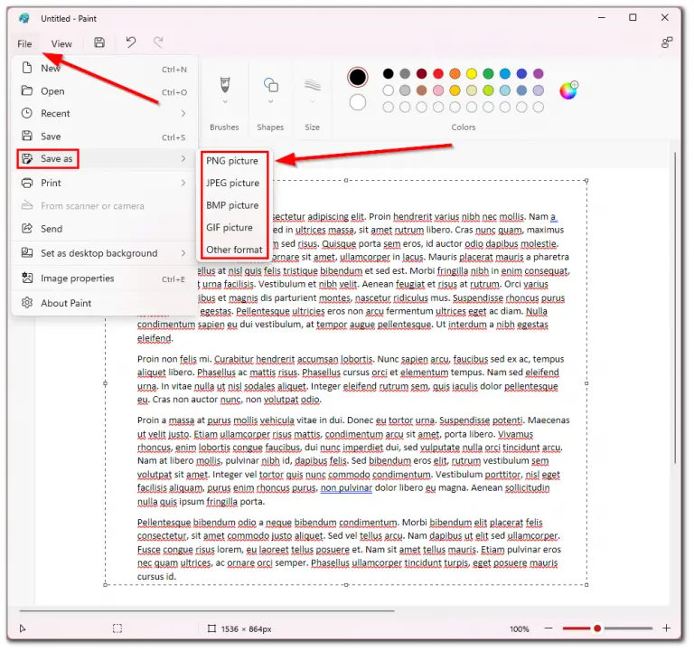 How To Convert A Word Document Into Png Or Splaitor