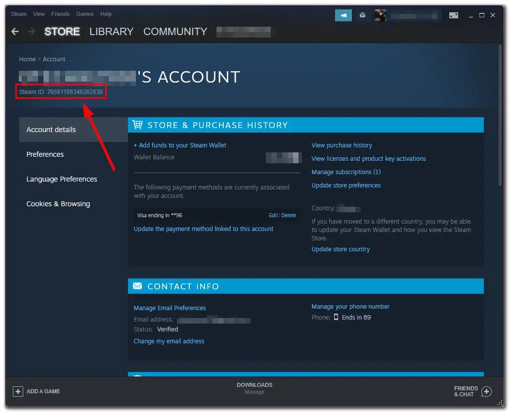 how to find steam id