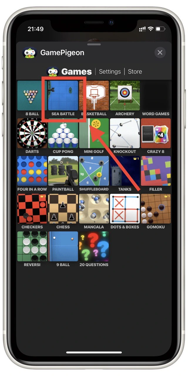 How to play Sea Battle in iMessage | Splaitor