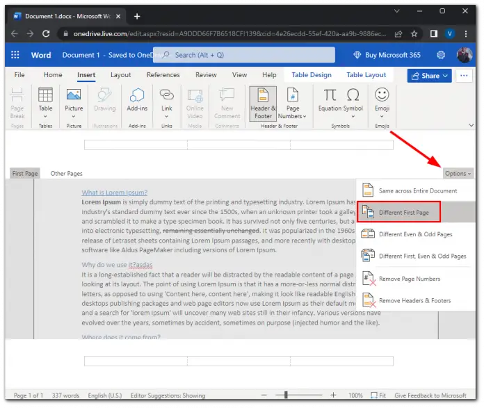 how-to-add-a-header-only-to-the-first-page-in-microsoft-word-splaitor