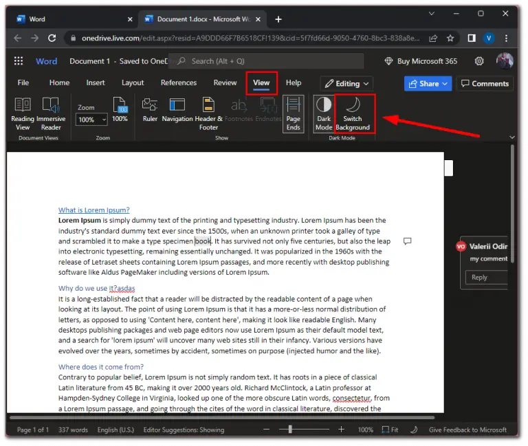 how-to-turn-off-dark-mode-in-microsoft-word-splaitor