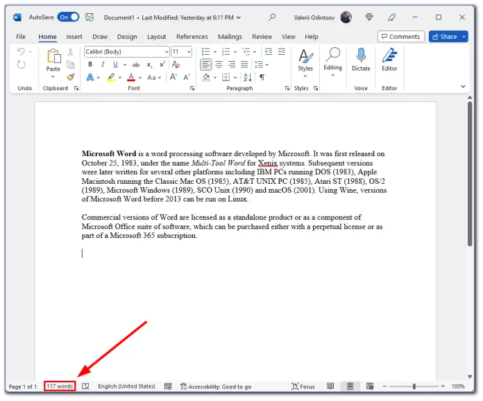 How to see the word count in Microsoft Word | Splaitor